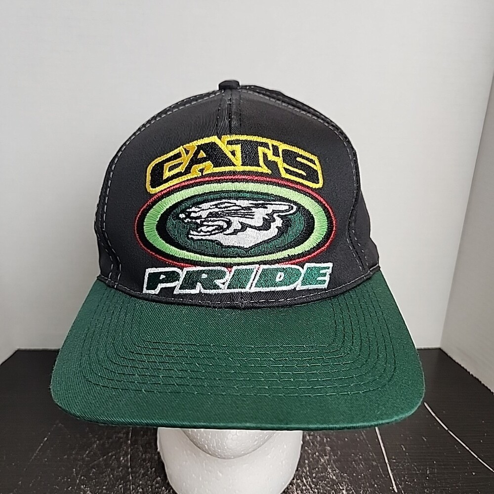 Vintage Arctic Cat Snapback Hat Cap Embroidered Cats Pride USA Canada Flag Logo